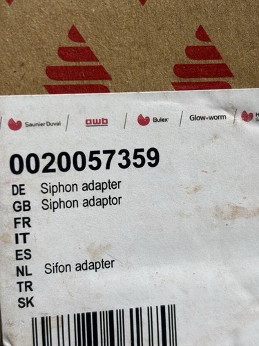 Glow worm siphon adapter - siphon,